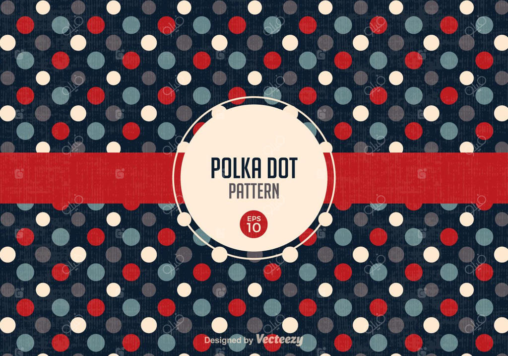 دانلود رایگان وکتور پترن خال خالی رترو