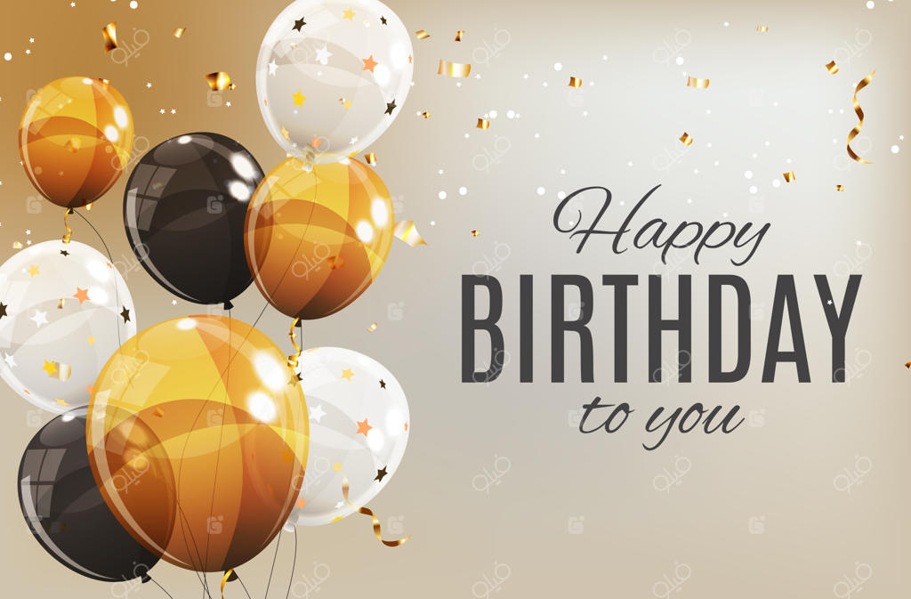 بادکنک‌های رنگارنگ و براق تولدت مبارک