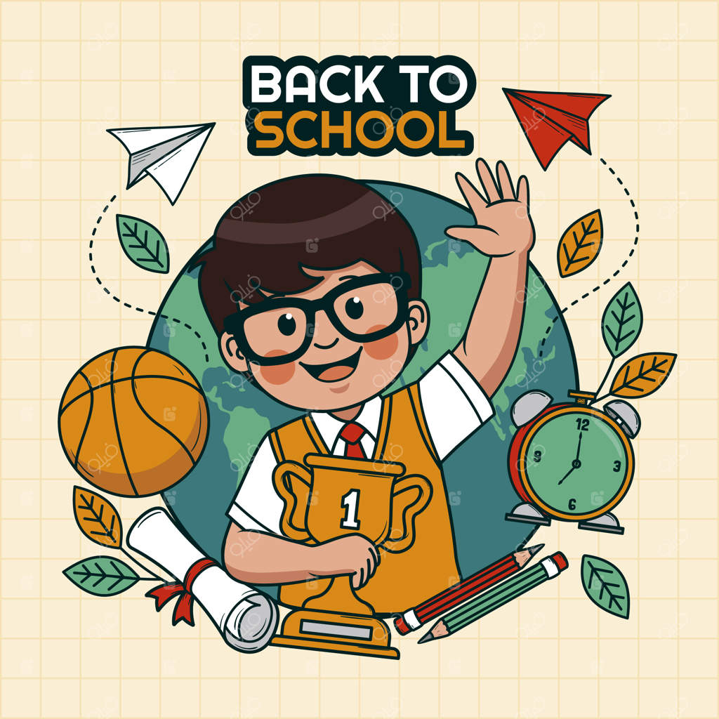 تصویر دست‌کشیده بازگشت به مدرسه