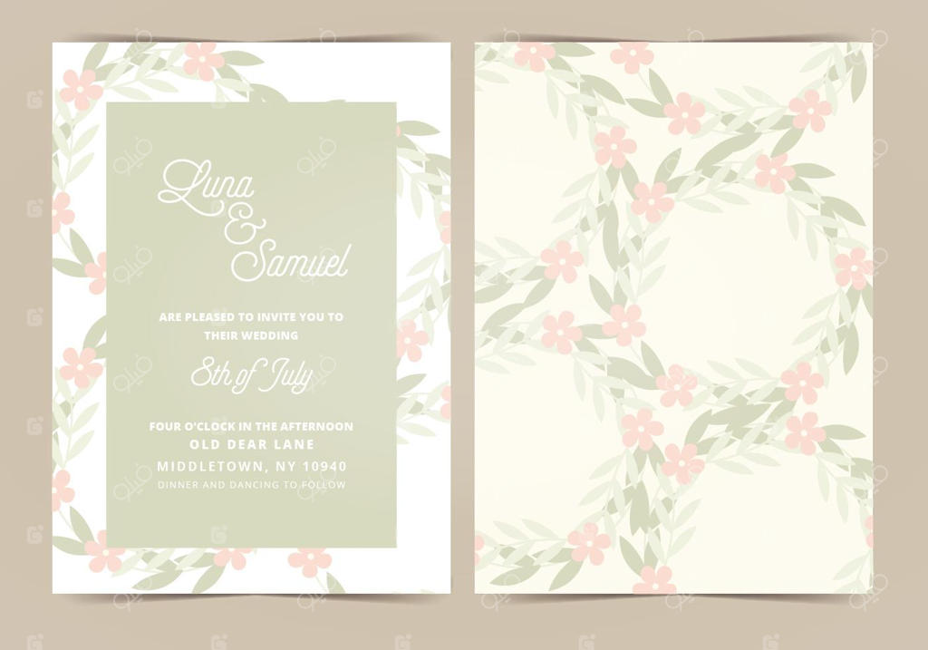 وکتور کارت دعوت عروسی