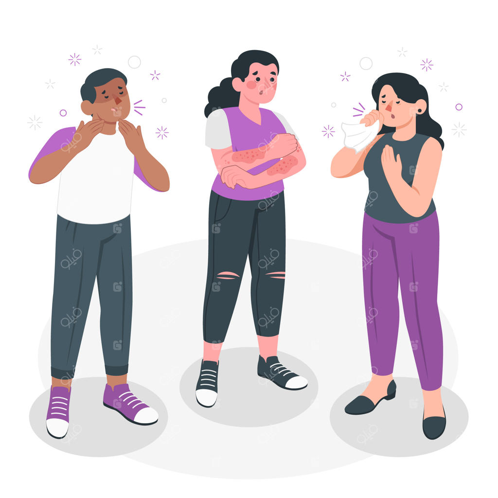 تصویرسازی مفهوم واکنش آلرژیک