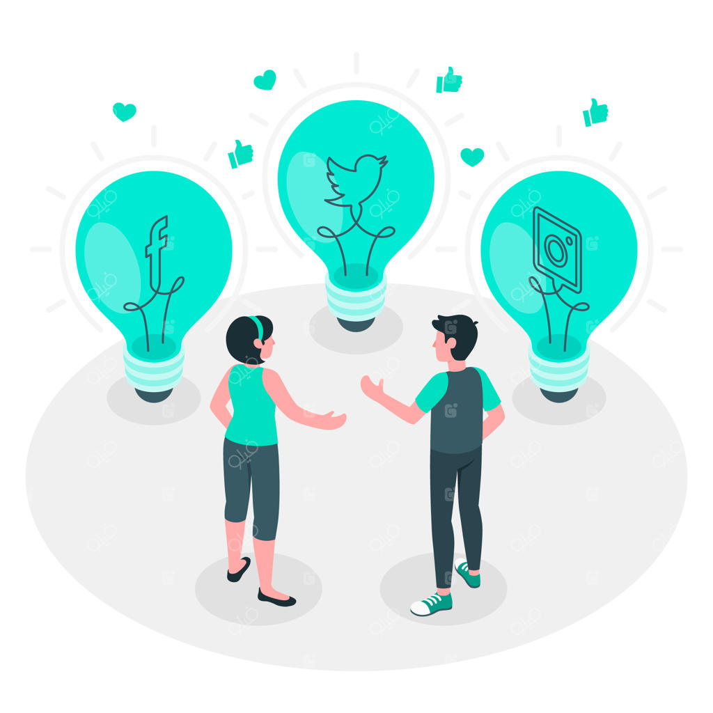 تصویرسازی مفهوم ایده‌های اجتماعی