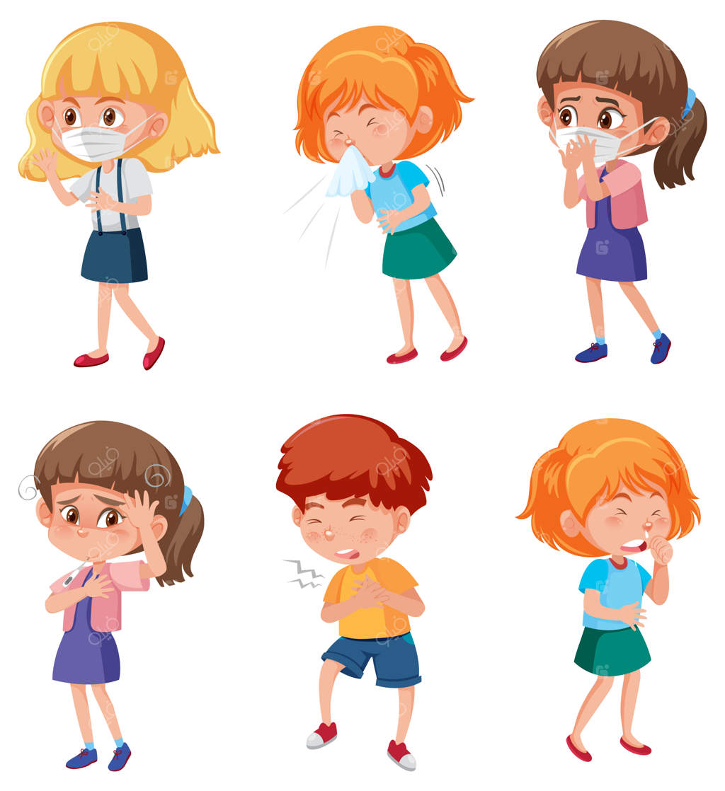 مجوعه‌ای از شخصیت‌های کارتونی کودکانه بیمار