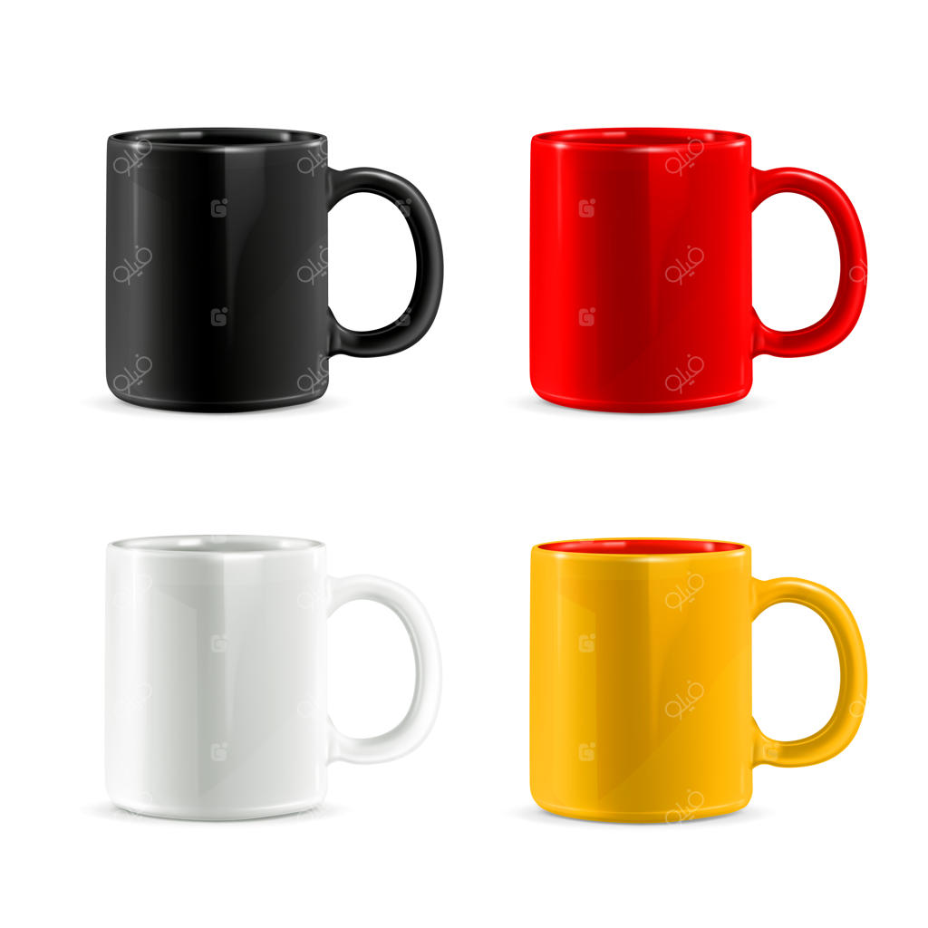 تصویرسازی مجموعه ماگ‌ها