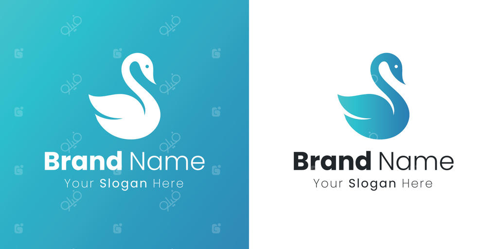 طراحی لوگوی قو برای هویت برند: نمادی از زیبایی و ظرافت