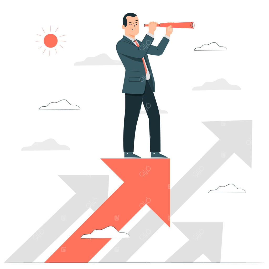 تصویرسازی مفهوم چشم‌انداز کسب‌وکار