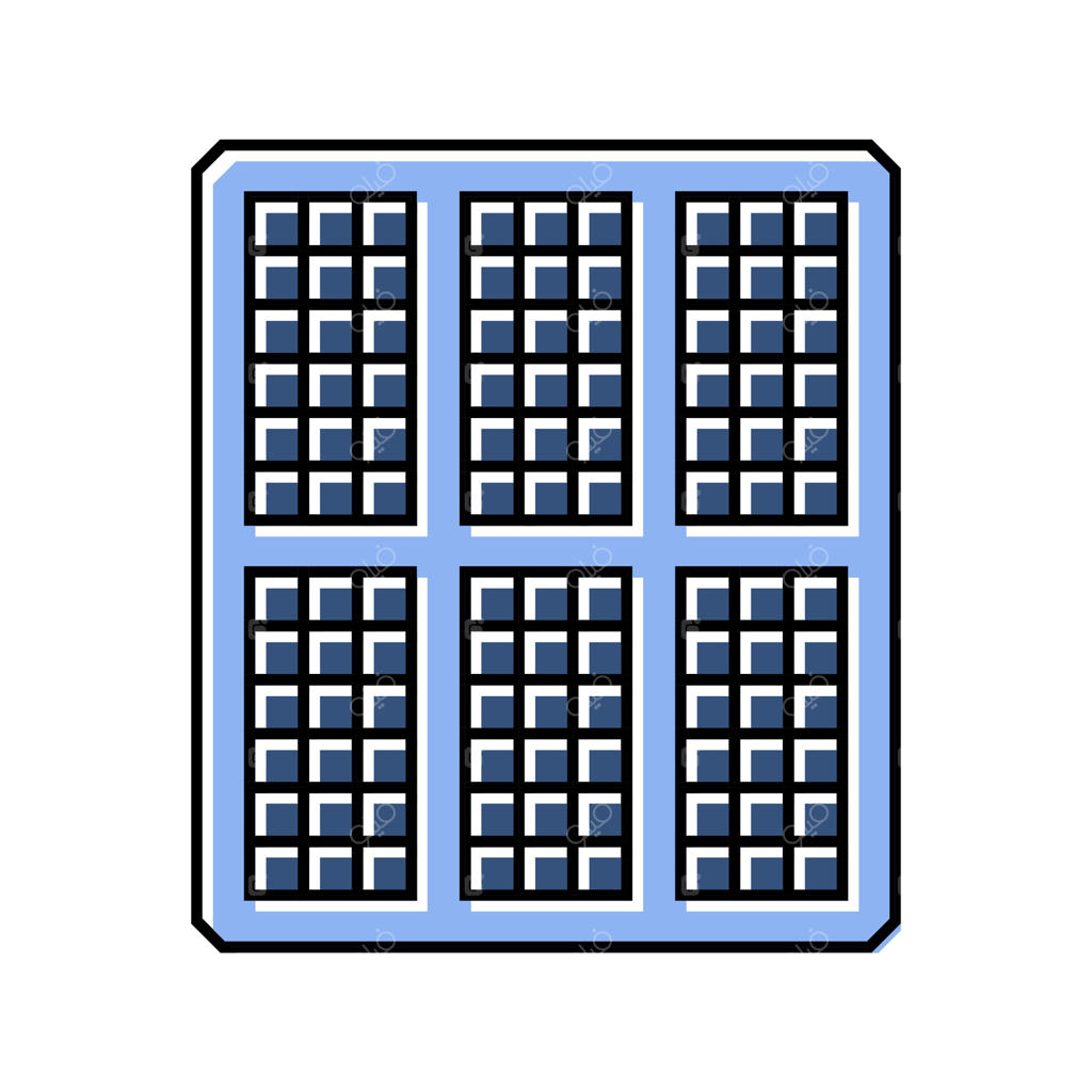 تصویر آیکون رنگی پنل خورشیدی