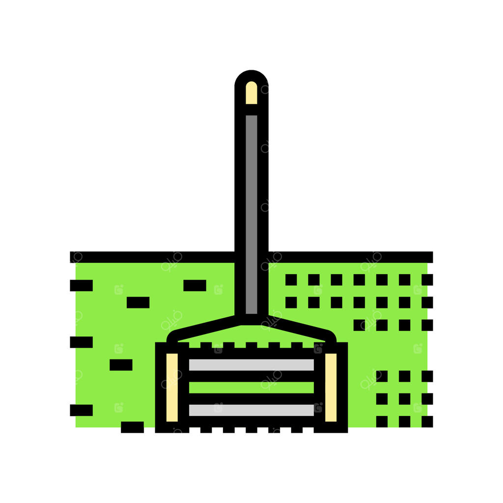 هوا دهی چمن نگهداری باغ - تصویر آیکون رنگی