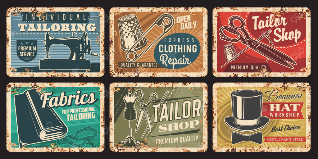 خدمات خیاطی و تعمیر لباس - صفحات فلزی زنگ‌زده