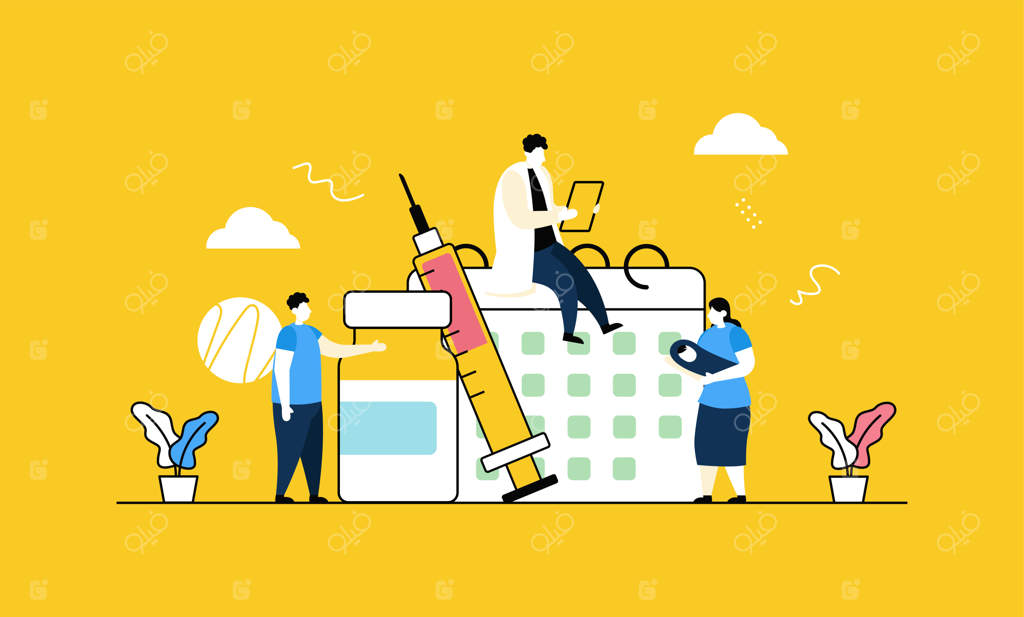 بنر جدول واکسیناسیون