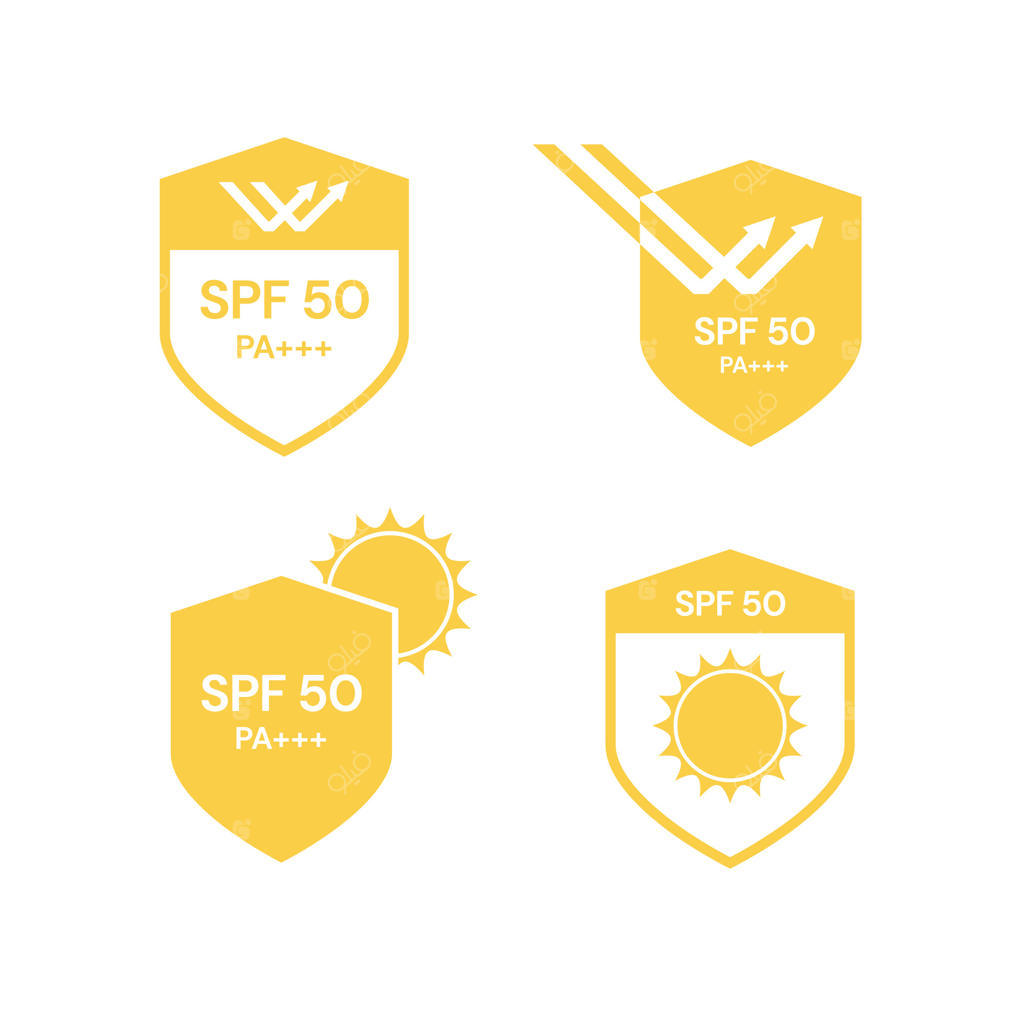 محافظت در برابر اشعه ماوراء بنفش با سپر حبابی روی پس‌زمینه سفید. پرده‌های محافظ در برابر نور خورشید