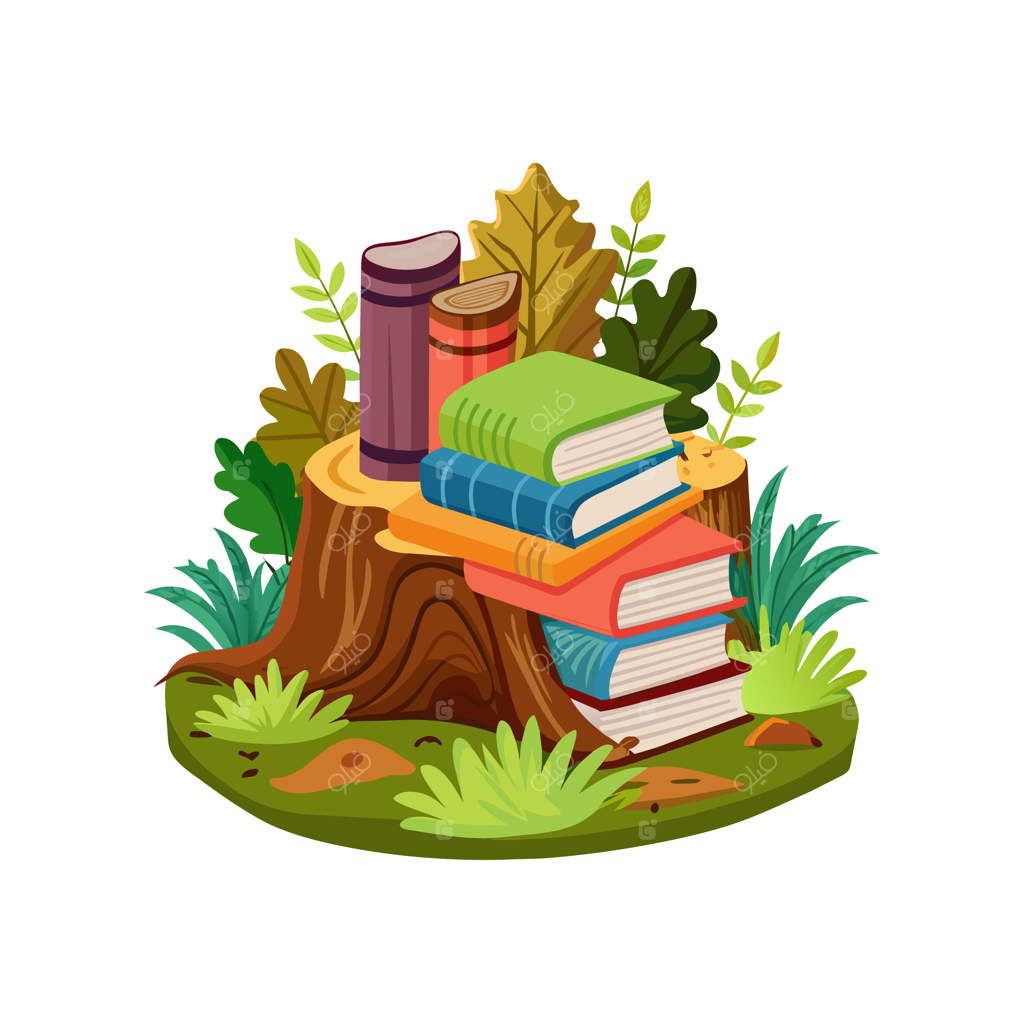 مفهوم تصویرسازی وکتور از انباشت کتاب‌ها