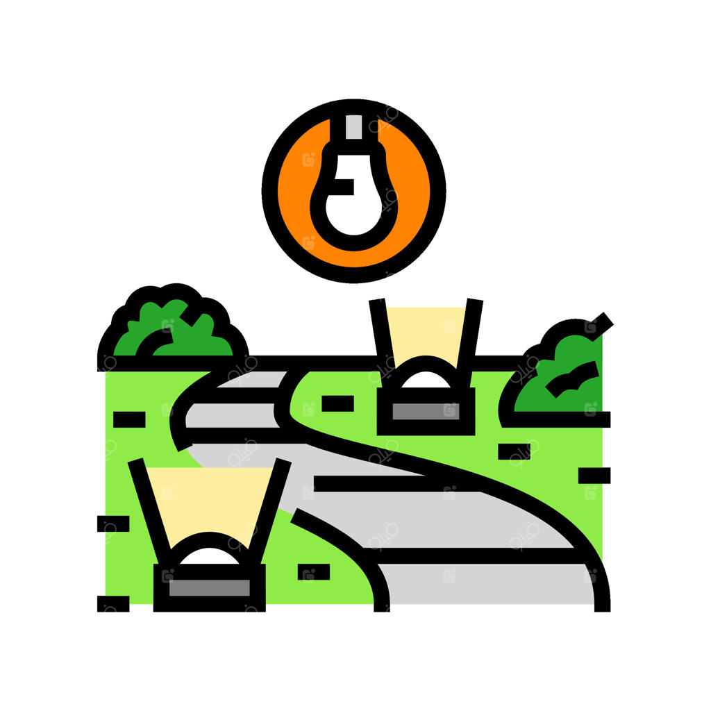 تصویر رنگی از تعمیر و نگهداری نورپردازی باغ