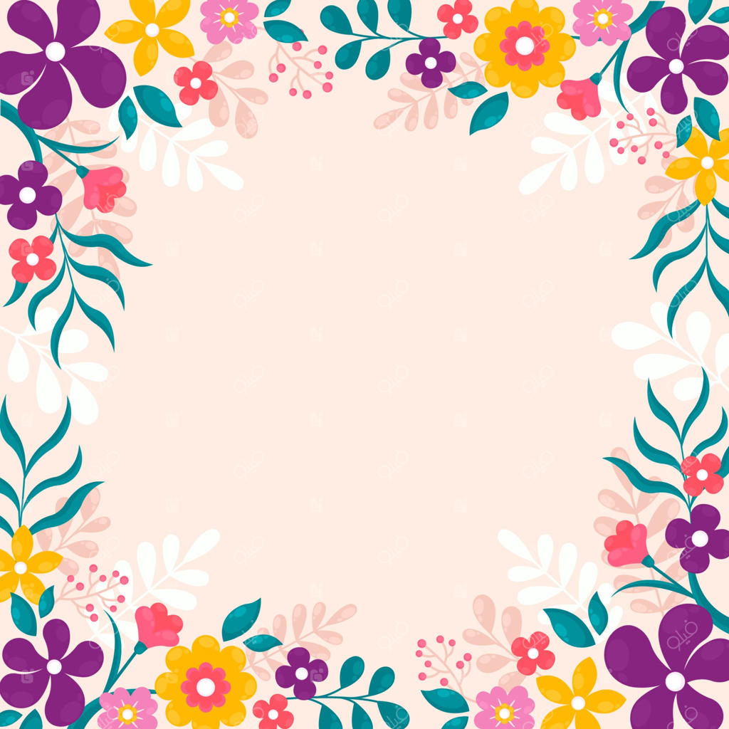 پشت‌زمینه‌ای زیبا با گل‌های بهاری