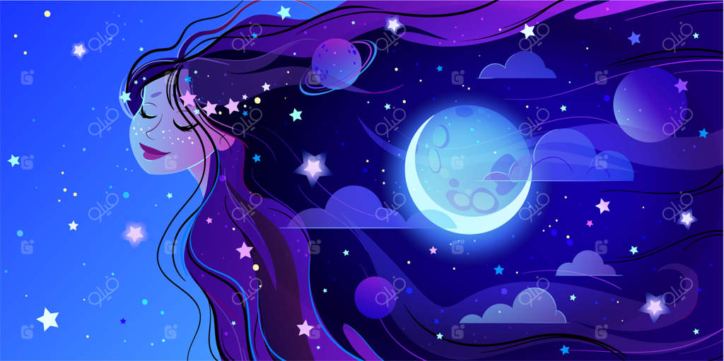 نقاشی دختری که آسمان را می‌کشد