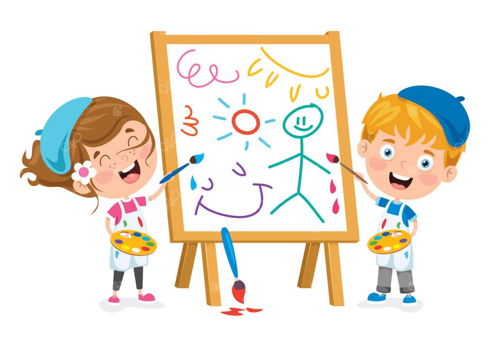 نقاشی قاب توسط کودکان