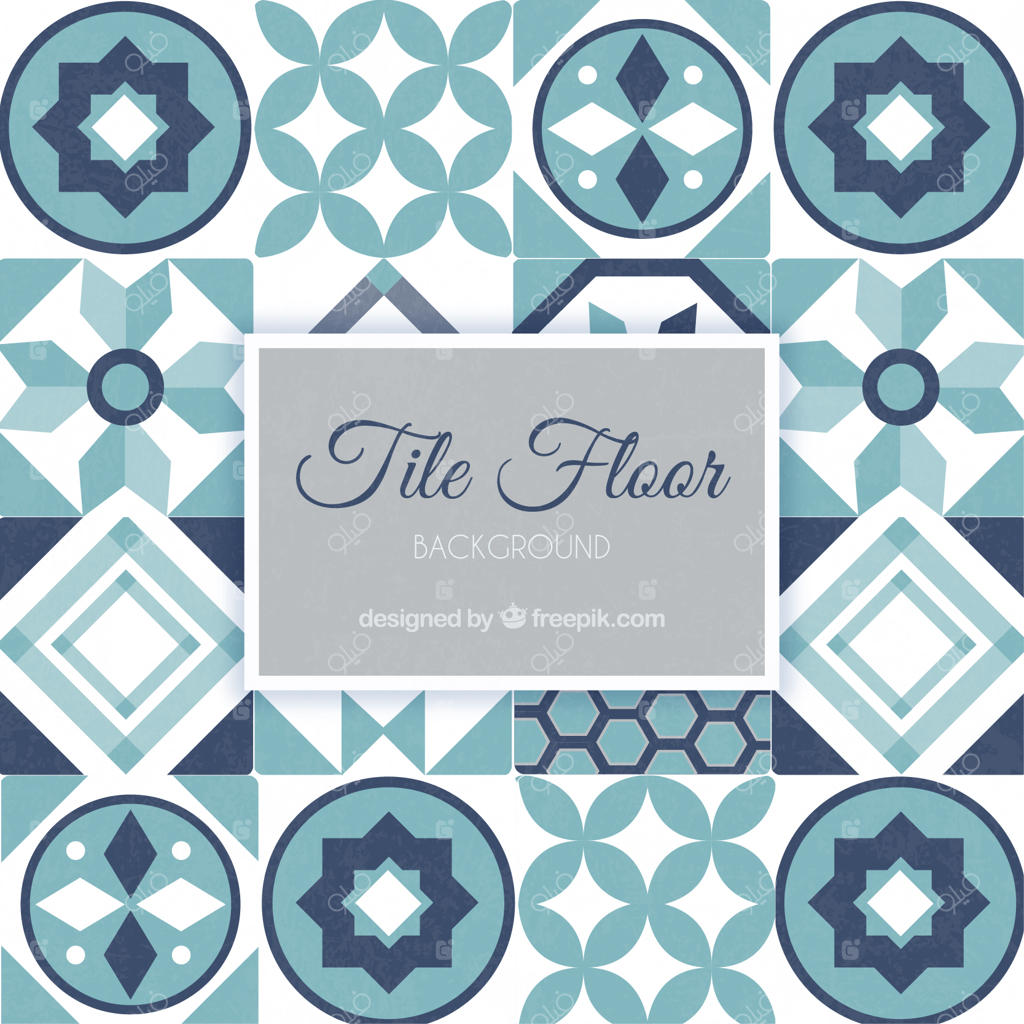 کف کاشی با تناژهای آبی