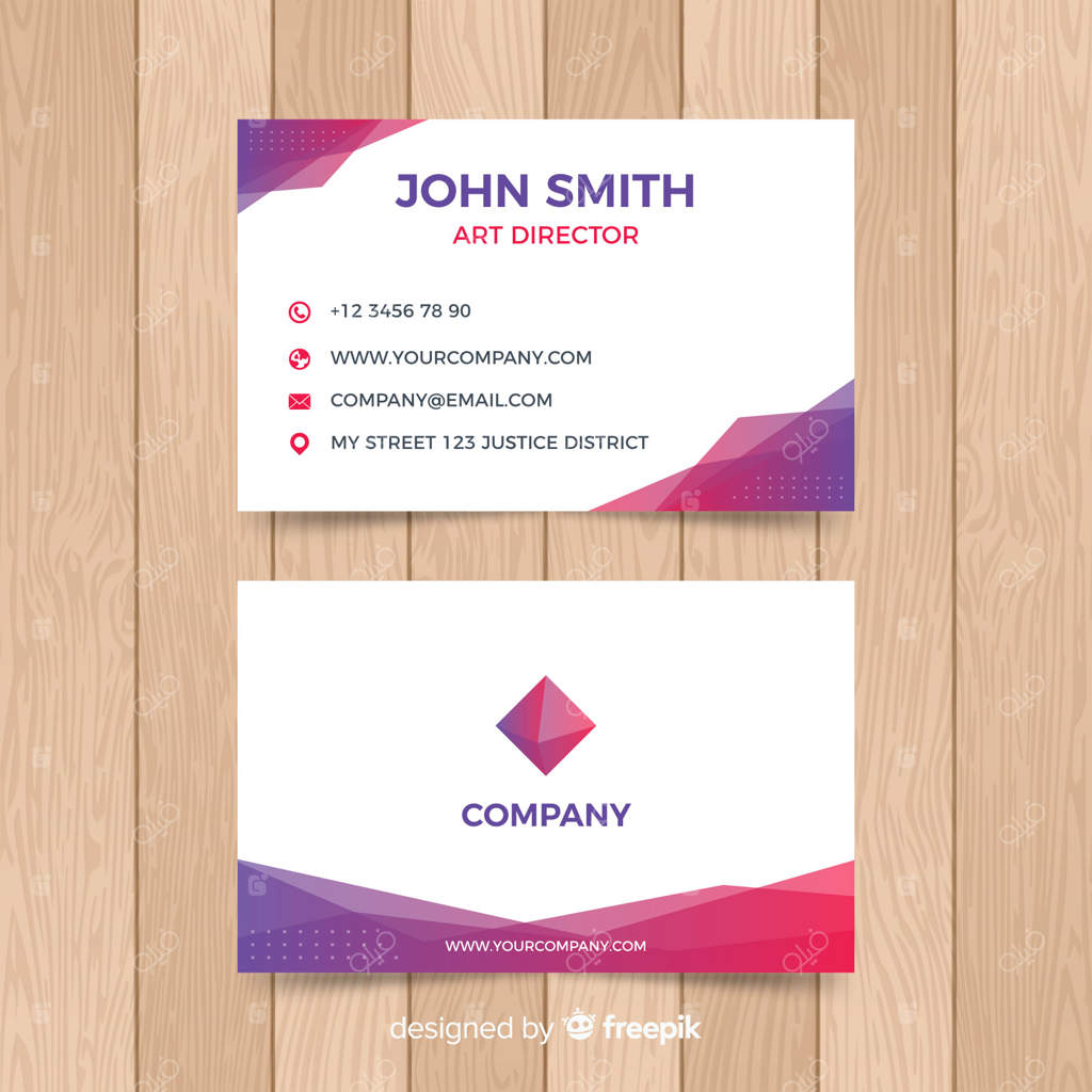 پترن کارت ویزیت با اشکال انتزاعی