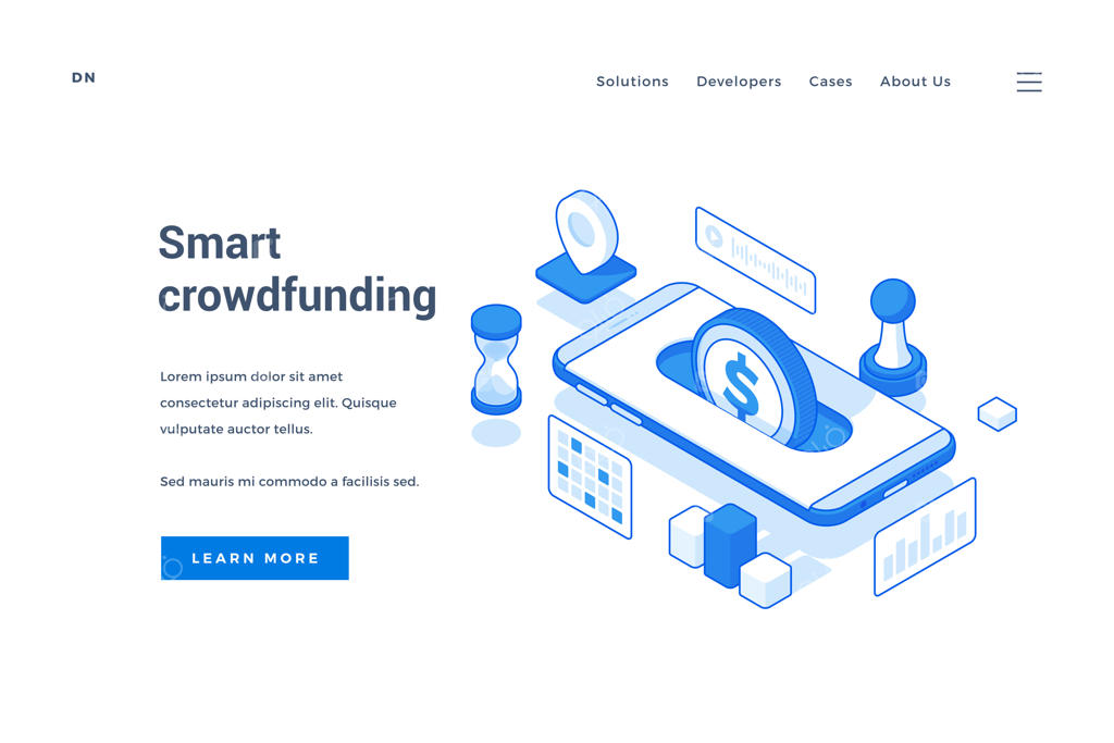 تبلیغ بنری اپلیکیشن هوشمند کرادفاندینگ روی دستگاه