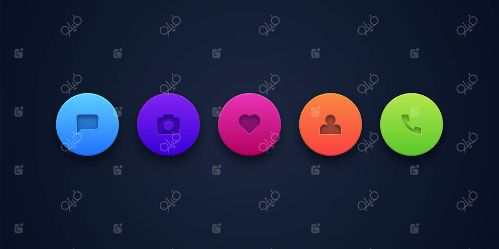 مجموعه آیکون‌های شبکه‌های اجتماعی